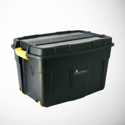 Black Storage Bin on Wheels